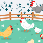 Las gallinas aprenden matemáticas